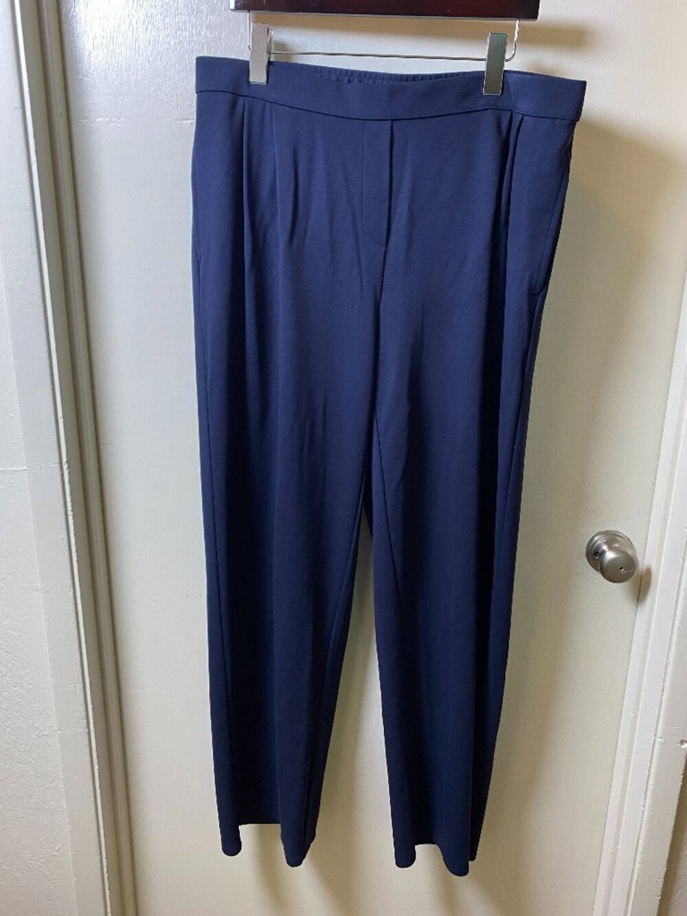 J. Jill Wearever Collection Navy Pull-On Straight Leg Pants XL Travel Career